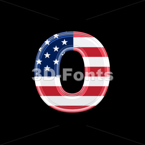 American font O – Small 3d letter