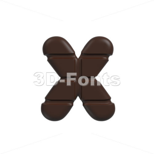 cacao 3d font X – Small 3d letter