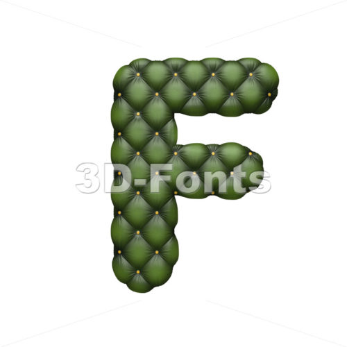 sofa letter F – Upper-case 3d font