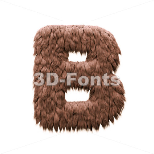 Capital sasquatch letter B - Upper-case 3d font - 3d-fonts