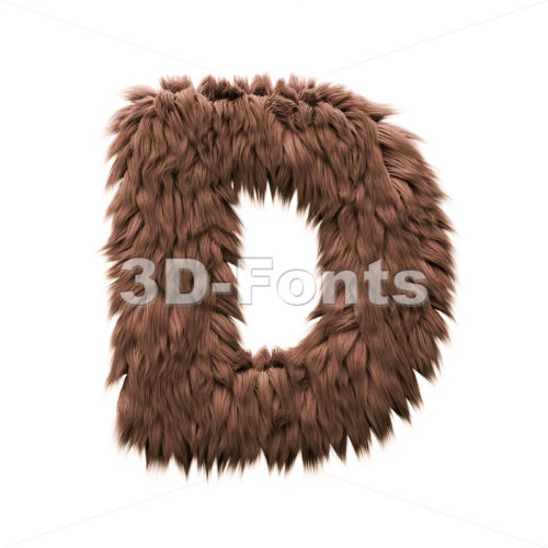 bigfoot font D - Capital 3d character - 3d-fonts