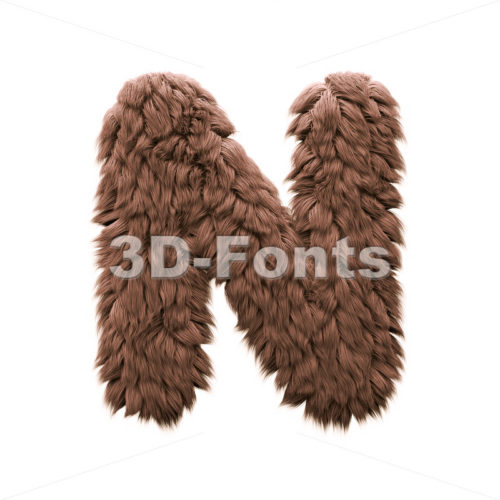 bigfoot font N - Capital 3d letter - 3d-fonts