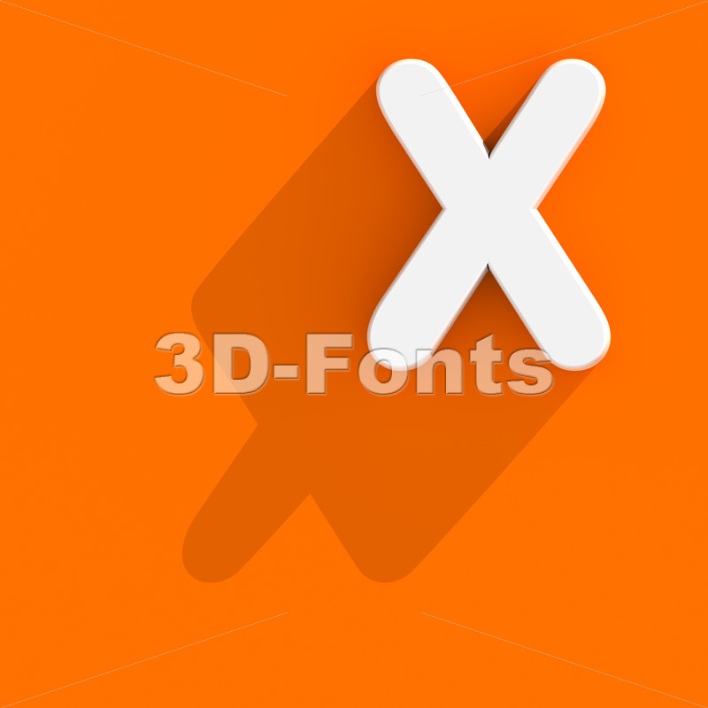 3d-upper-case-character-x-with-web-design-style-capital-letter