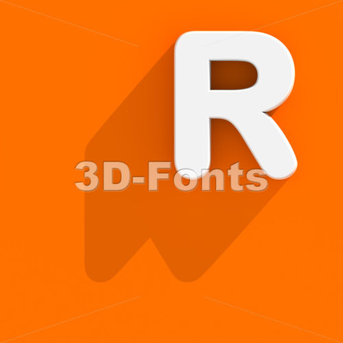 web design letter R - Uppercase 3d font - 3d-fonts