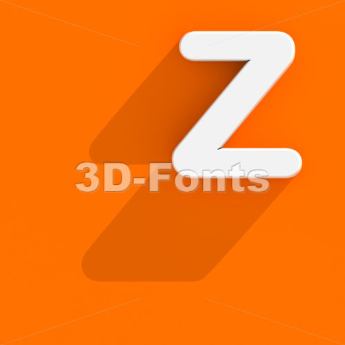 web design letter Z - Upper-case 3d font - 3d-fonts