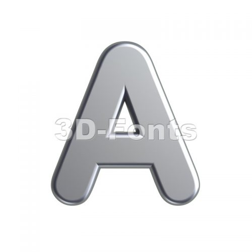 metal letter A - Capital 3d character - 3d-fonts