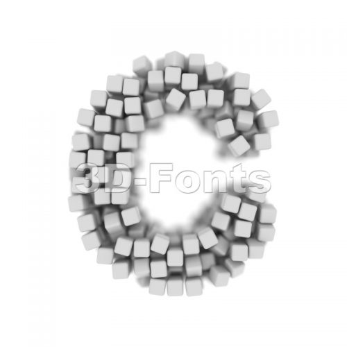 3d cube font C - Capital 3d letter - 3d-fonts