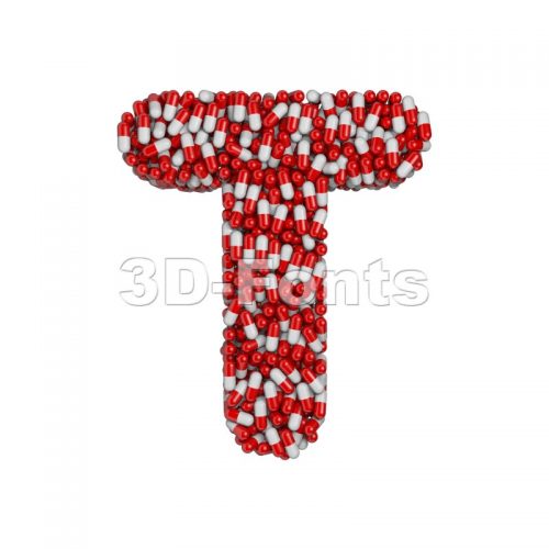 pharmacy character T - Uppercase 3d letter - 3d-fonts