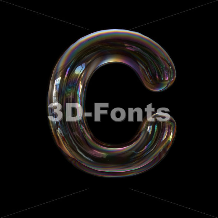 3d bubble font