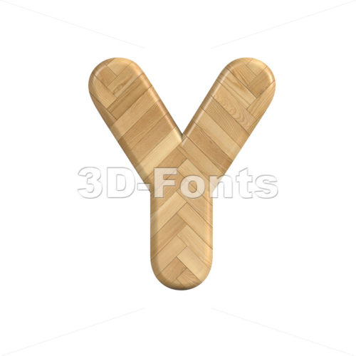 Upper-case Ash wood font Y - Capital 3d character - 3d-fonts