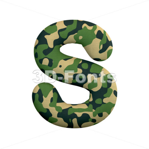 army font S - Uppercase 3d letter - 3d-fonts