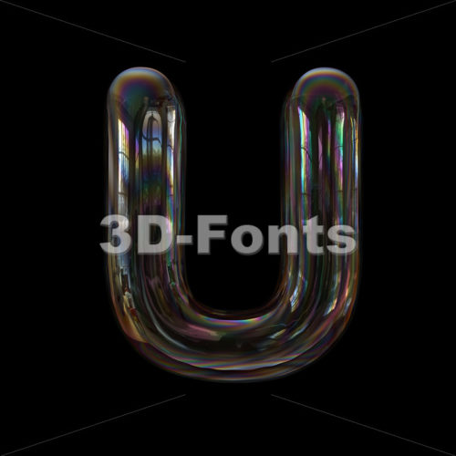 bubble letter U - Capital 3d font - 3d-fonts