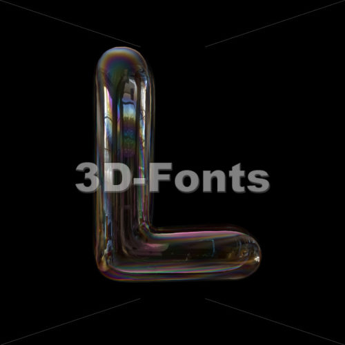 bubble writing font L - Capital 3d character - 3d-fonts
