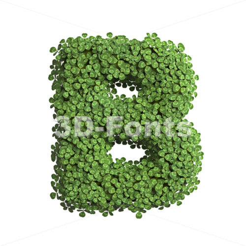 Capital ecological letter B - Upper-case 3d font