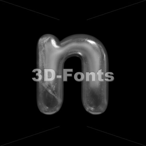 Lower-case ice letter N - Small 3d font