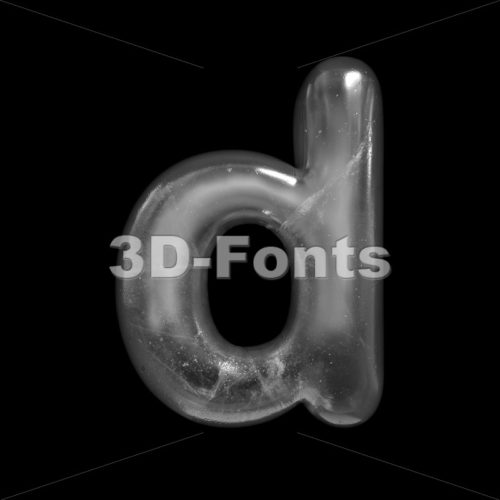frozen alphabet letter D - Lowercase 3d font