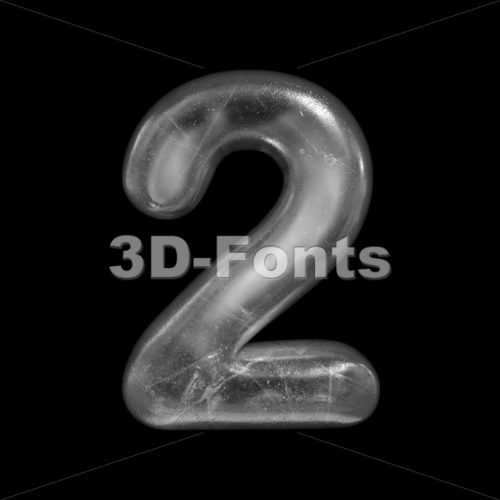 ice digit 2 - 3d number