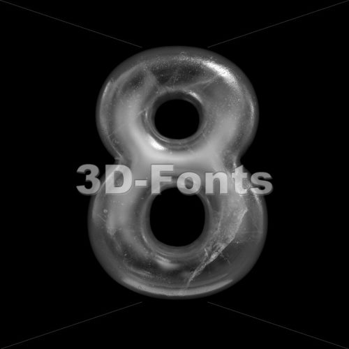 ice digit 8 - 3d number