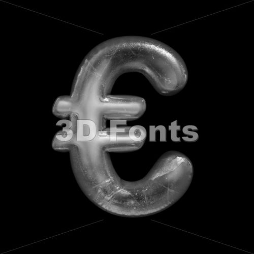 ice euro currency sign - 3d business symbol