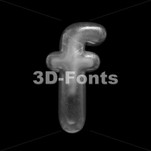 ice letter F - Small 3d font