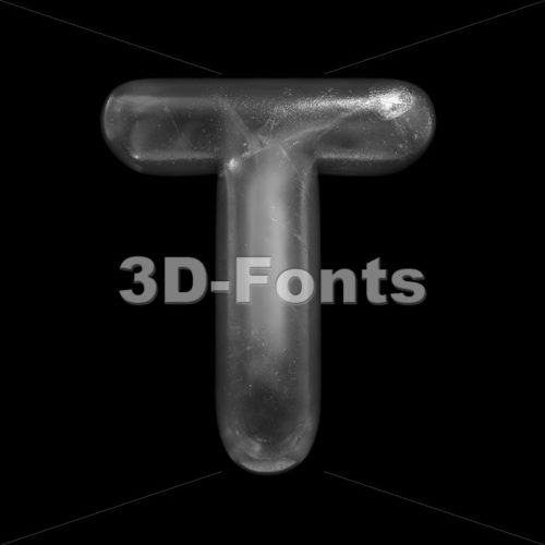 icy character T - Uppercase 3d letter