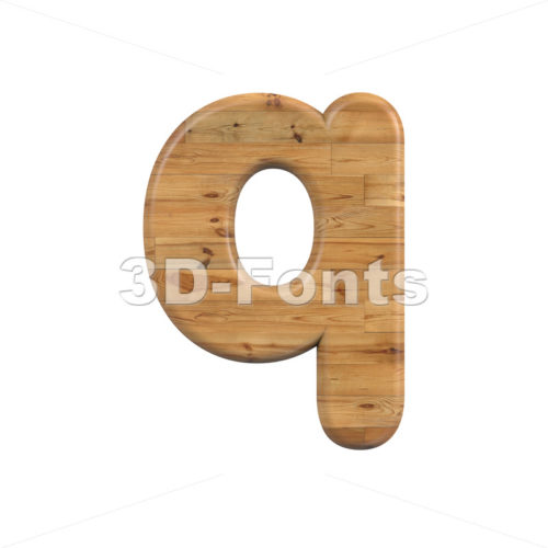 pine alphabet font Q - Lower-case 3d letter - 3D Fonts Collections | Top Quality Letters, Numbers and Symbols !