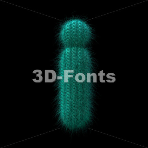 Wool knit alphabet letter I - Small 3d character - 3D Fonts Collections | Top Quality Letters, Numbers and Symbols !