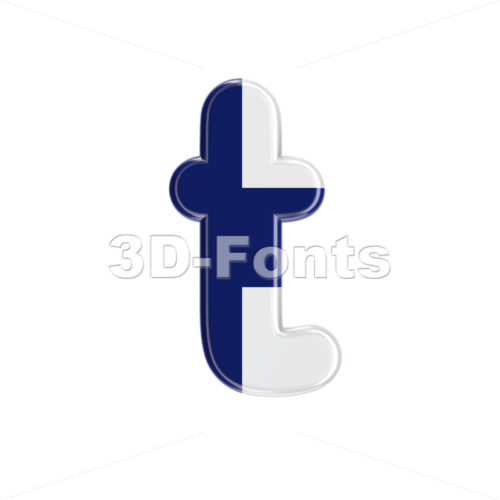Finland  character T - Lower-case 3d letter - 3D Fonts Collections | Top Quality Letters, Numbers and Symbols !