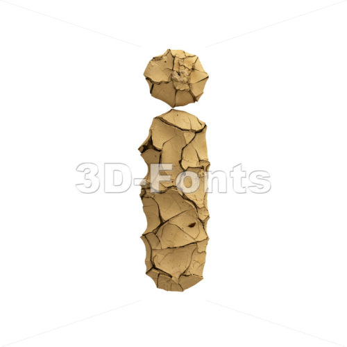 clay alphabet letter I - Small 3d character - 3D Fonts Collections | Top Quality Letters, Numbers and Symbols !