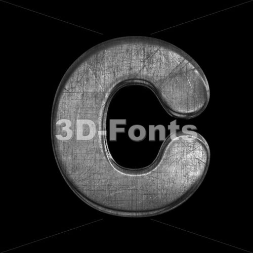 3d metal font C - Capital 3d letter - 3D Fonts Collections | Top Quality Letters, Numbers and Symbols !