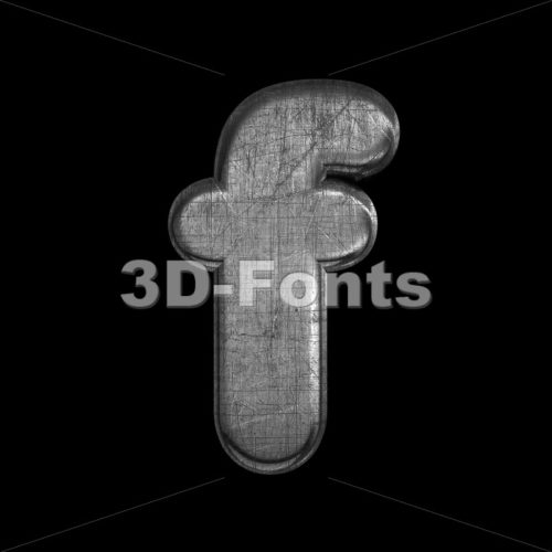 metal letter F - Small 3d font - 3D Fonts Collections | Top Quality Letters, Numbers and Symbols !