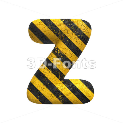 police alphabet letter Z - Upper-case 3d font - 3D Fonts Collections | Top Quality Letters, Numbers and Symbols !