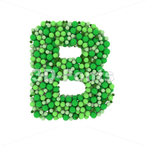 Capital colored marbles letter B - Uppercase 3d font - 3D Fonts Collections | Top Quality Letters, Numbers and Symbols !