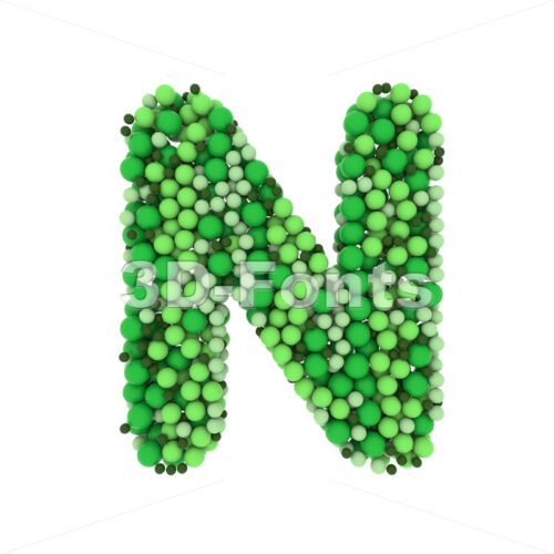 green bubbles font N - Capital 3d letter - 3D Fonts Collections | Top Quality Letters, Numbers and Symbols !