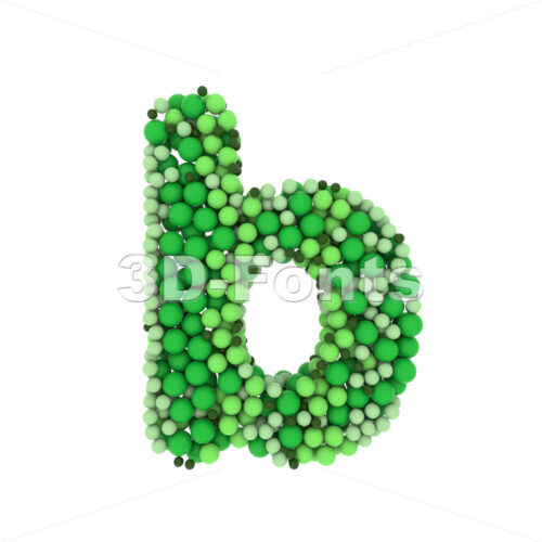 green bubbles alphabet character B - Lower-case 3d letter - 3D Fonts Collections | Top Quality Letters, Numbers and Symbols !