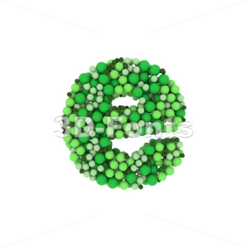 green bubbles 3d character E - Lower-case 3d letter - 3D Fonts Collections | Top Quality Letters, Numbers and Symbols !