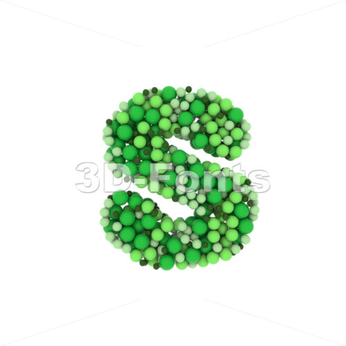 colored marbles letter S - Lowercase 3d font - 3D Fonts Collections | Top Quality Letters, Numbers and Symbols !