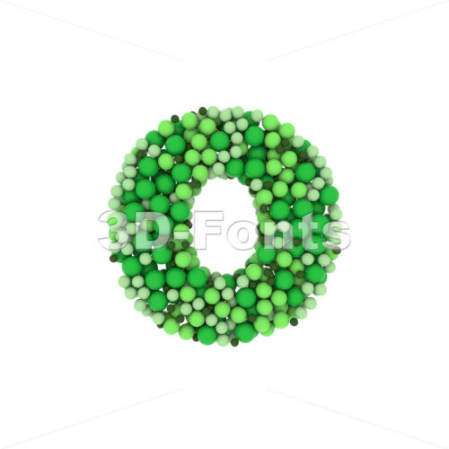 green bubbles font O - Small 3d letter - 3D Fonts Collections | Top Quality Letters, Numbers and Symbols !