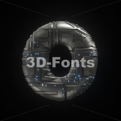 3d tech Upper-case letter O - Large 3d font - 3D Fonts Collections | Top Quality Letters, Numbers and Symbols !