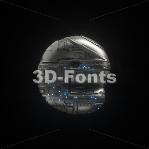 futuristic 3d character E - Lower-case 3d letter - 3D Fonts Collections | Top Quality Letters, Numbers and Symbols !