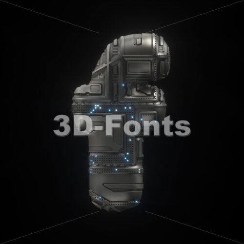 Sci-Fi letter F - Small 3d font - 3D Fonts Collections | Top Quality Letters, Numbers and Symbols !