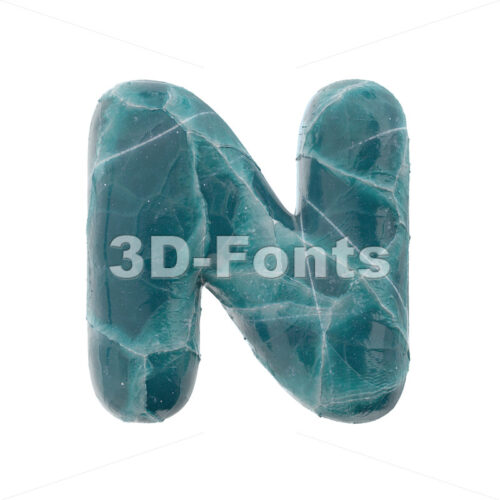 blue ice font N - Capital 3d letter - 3D Fonts Collections | Top Quality Letters, Numbers and Symbols !
