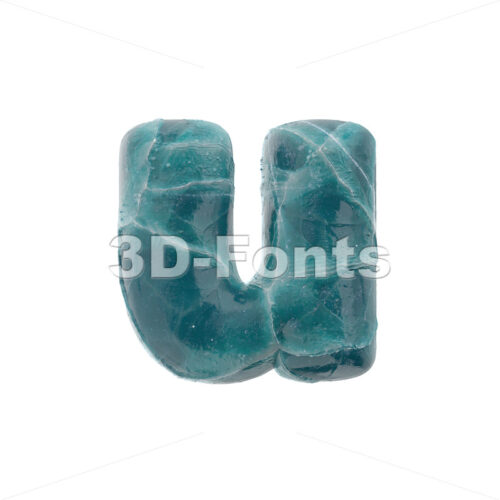 blue ice alphabet character U - Small 3d letter - 3D Fonts Collections | Top Quality Letters, Numbers and Symbols !