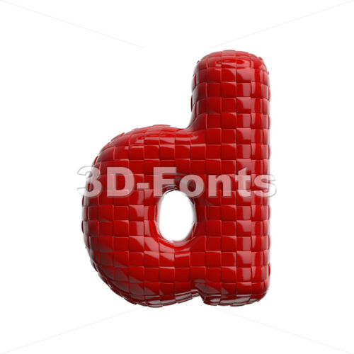 red glossy alphabet letter D - Lowercase 3d font - 3D Fonts Collections | Top Quality Letters, Numbers and Symbols !