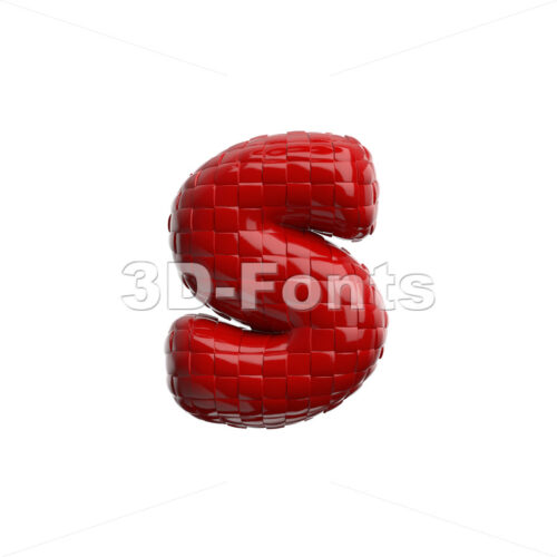 patterned weaving letter S - Lowercase 3d font - 3D Fonts Collections | Top Quality Letters, Numbers and Symbols !