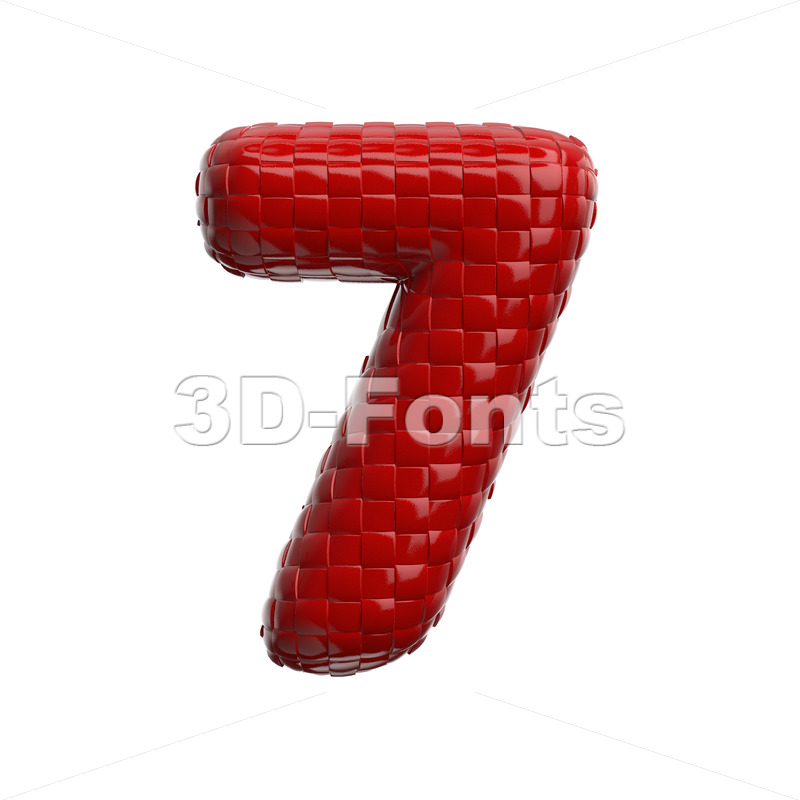 weave pattern digit 7 -  3d number - 3D Fonts Collections | Top Quality Letters, Numbers and Symbols !