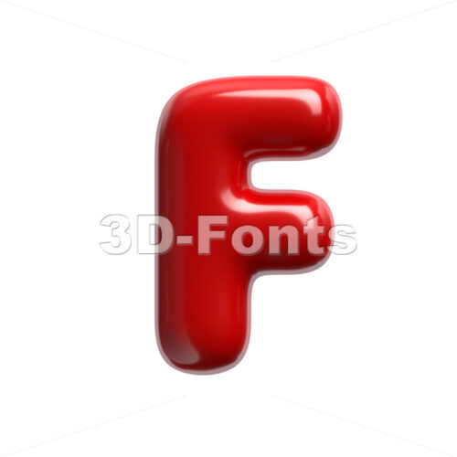 red cartoon letter F - Upper-case 3d font - 3D Fonts Collections | Top Quality Letters, Numbers and Symbols !