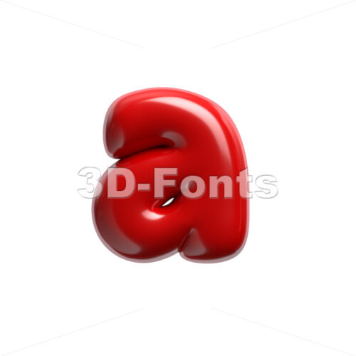 red cartoon font A - Lowercase 3d letter - 3D Fonts Collections | Top Quality Letters, Numbers and Symbols !