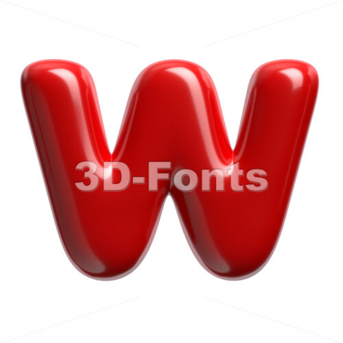 reflective font W - Capital 3d letter - 3D Fonts Collections | Top Quality Letters, Numbers and Symbols !