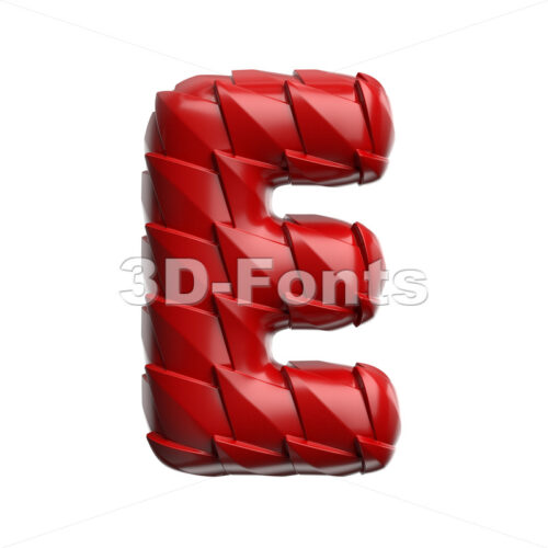 chinese dragon scale character E - Capital 3d letter
